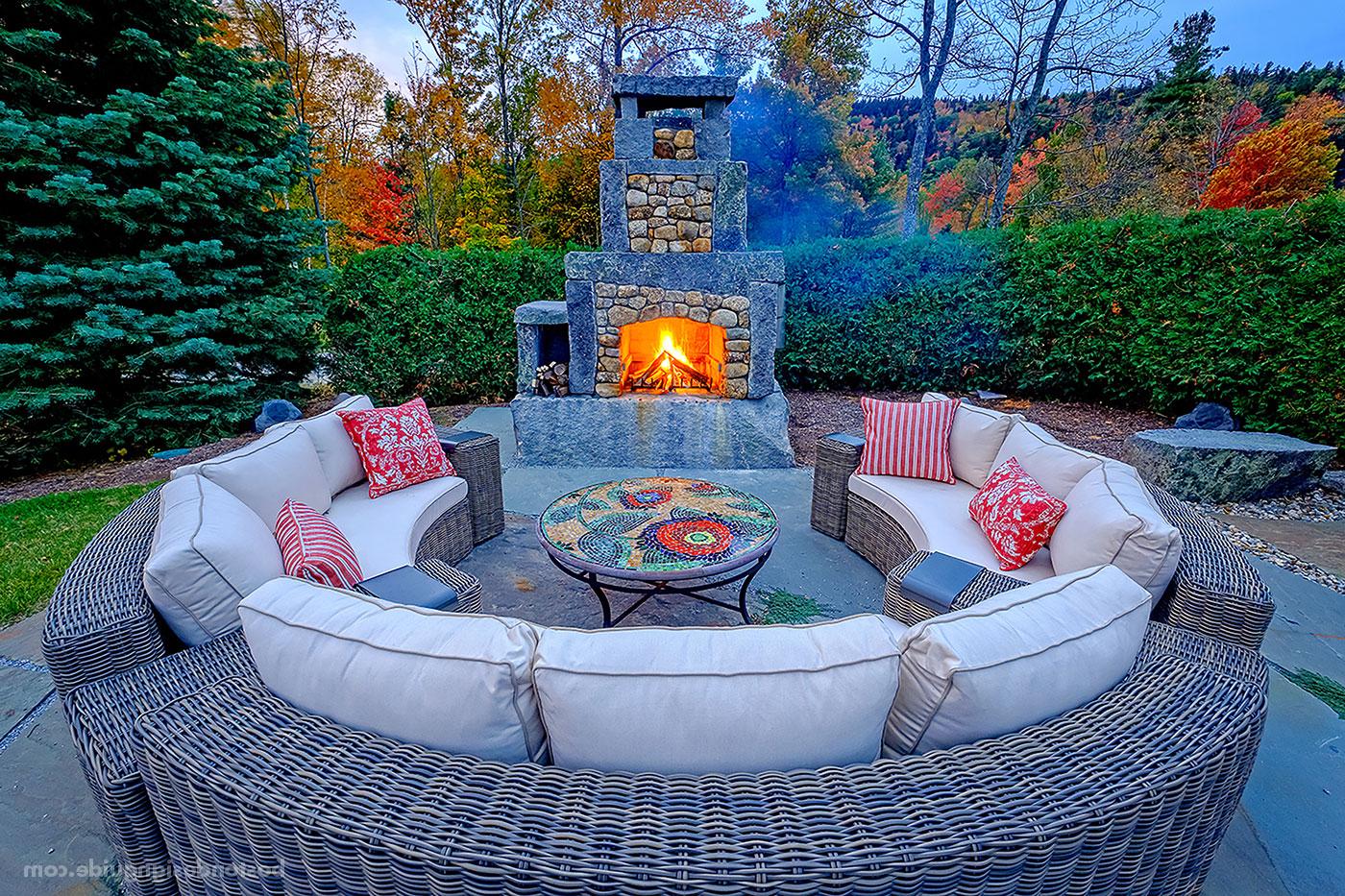 Custom fireplace design by Pellettieri Associates, Inc.